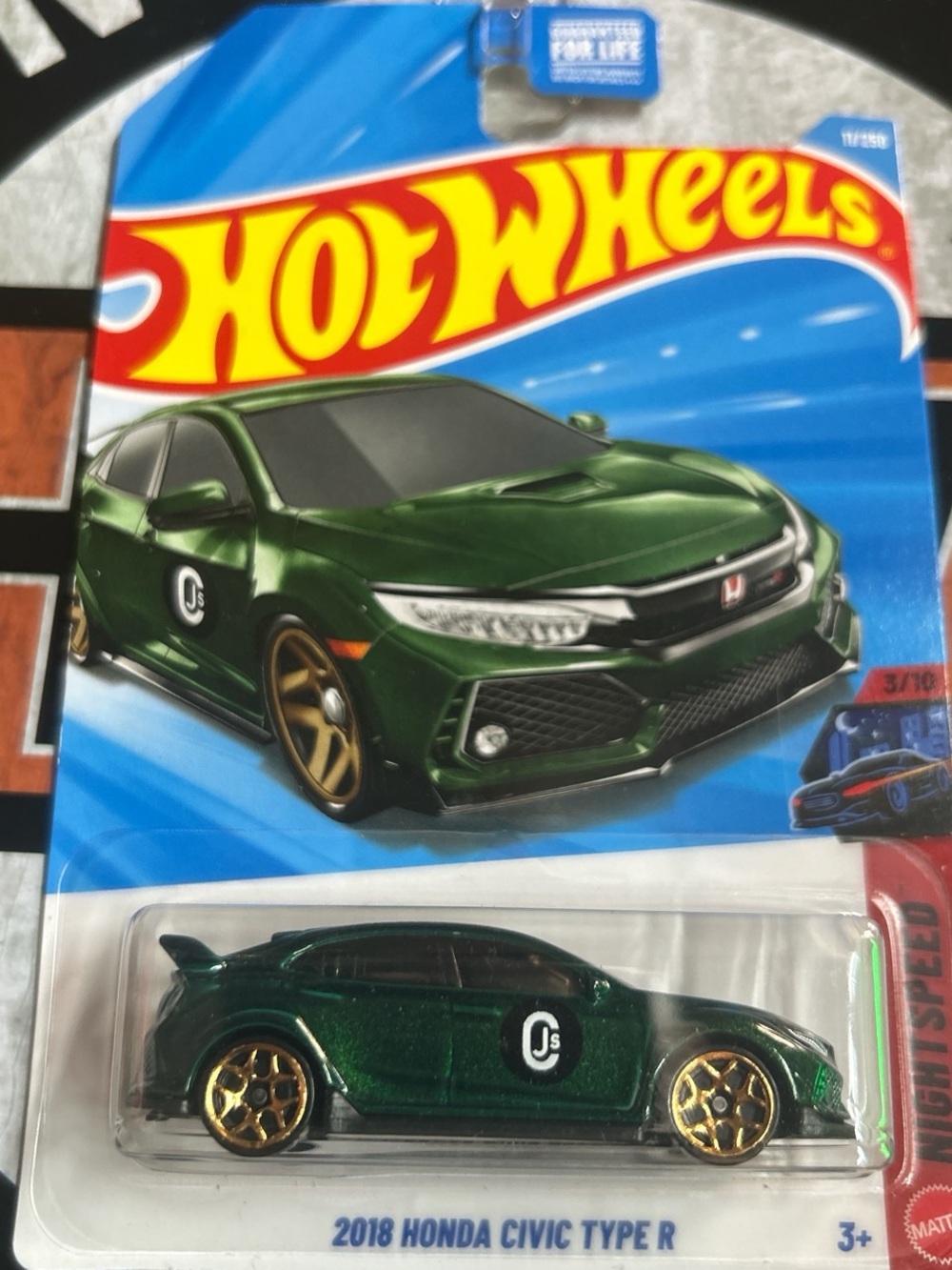Hot Wheels 2018 Honda Civic Type R Toy Car - Metallic Green